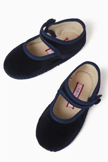 Ballerina Flats in Velvet