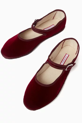 Ballerina Flats in Velvet