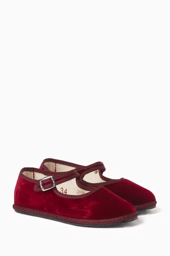 Ballerina Flats in Velvet