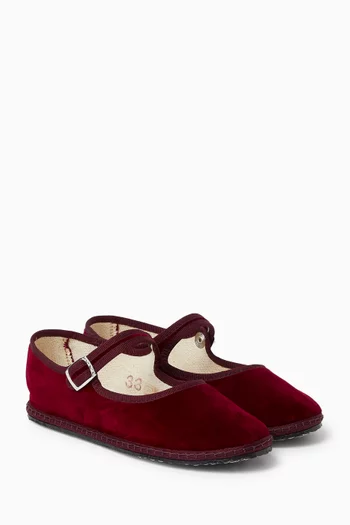 Ballerina Flats in Velvet