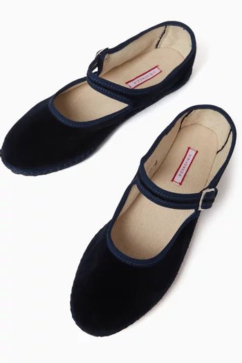 Ballerina Flats in Velvet