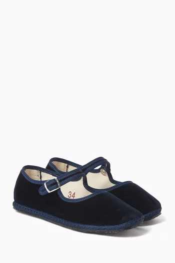 Ballerina Flats in Velvet