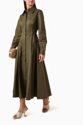 Josephine Lace-side Shirtdress