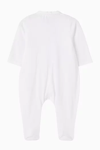 بيجاما قطعة واحدة مزينة بتطريز قطن