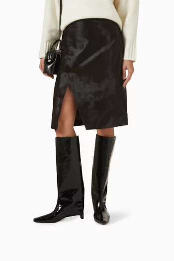 Joan 35 Knee Boots in Patent Leather