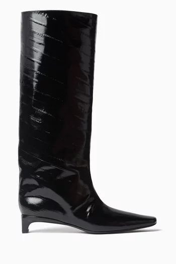 Joan 35 Knee Boots in Patent Leather