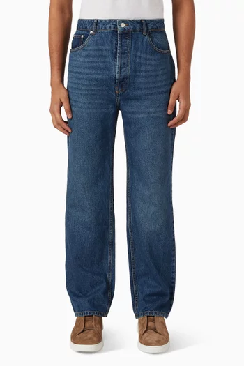 بنطال جينز نيمير بقصة ساق مستقيمة بلون باهت