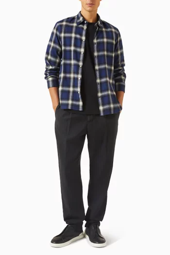 Giacomo Checked Shirt in Cotton-blend