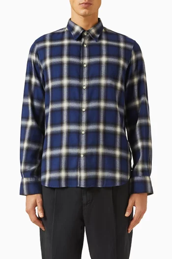 Giacomo Checked Shirt in Cotton-blend