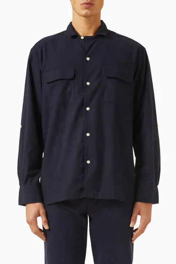 Leto Shirt in Brushed Cotton-twill