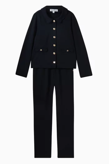 Collared Cardigan & Pants Set