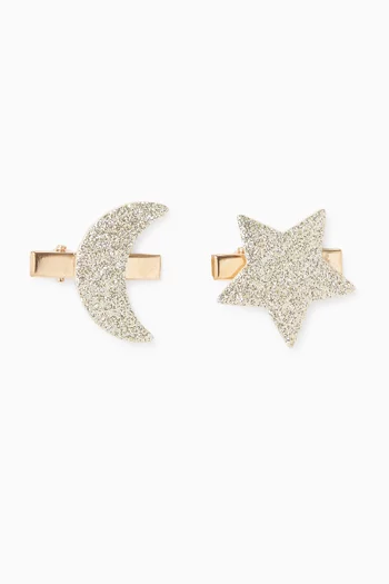 Glitter Moon Hair Clip