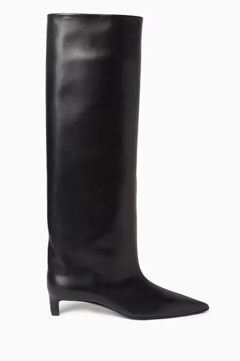 Knee Boots in Leather