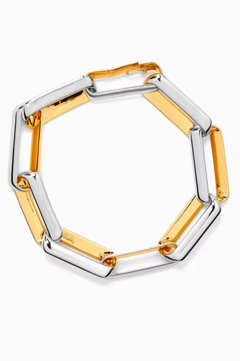Two-tone Chain-link Bracelet in Brass