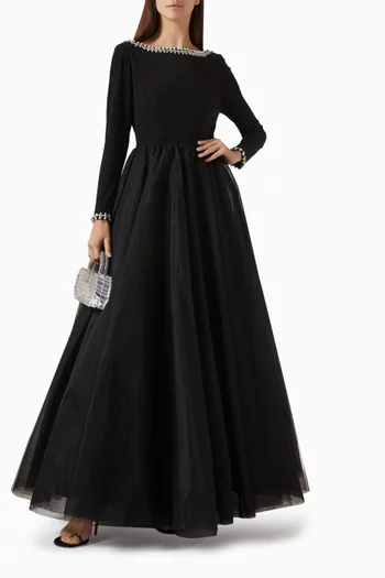 Beaded Ball Gown in Tulle