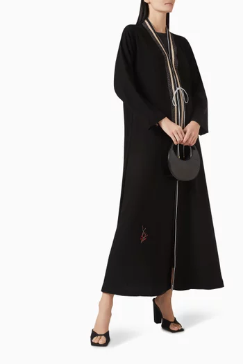 Belted Abaya in Crepe