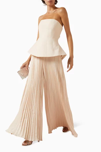 Feeling Good Bandeau Jumpsuit in Crepe