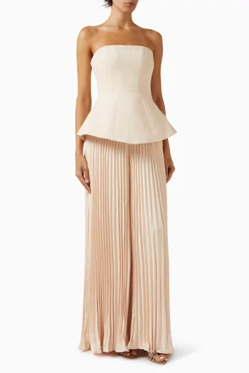 Feeling Good Bandeau Jumpsuit in Crepe
