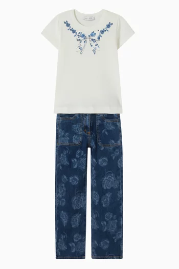 تي شيرت مزين بعقدة قطن