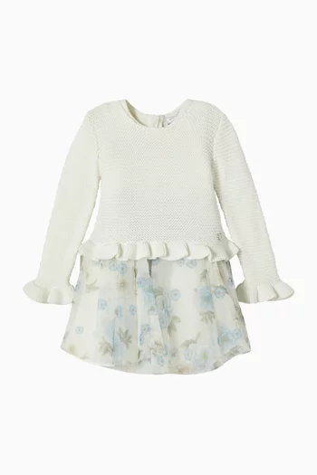 طقم فستان بطبعة عقدة