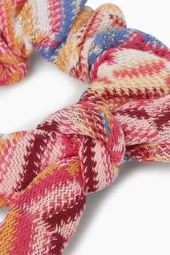 ربطة شعر بنقشة شيفرون قماش منسوج