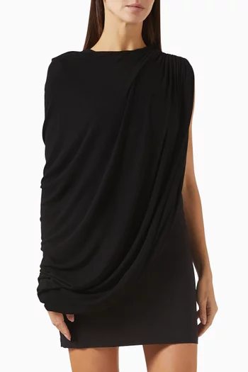 Lillies Draped Mini Dress in Viscose