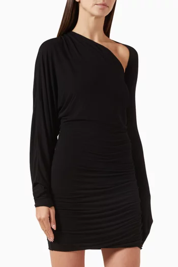 فستان نوكي قصير مزيج فيسكوز