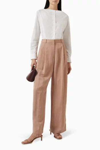 Boat-neck Top in Cotton