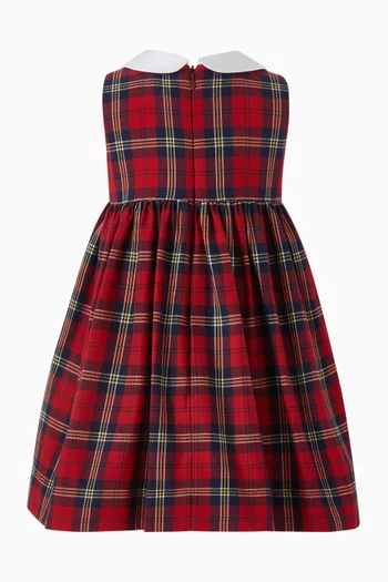 Cheque-print Bow Dress