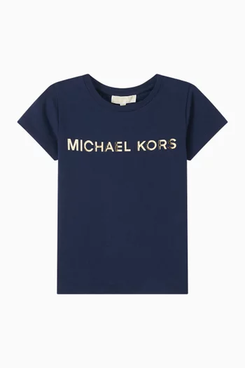 Metallic Logo T-shirt in Cotton