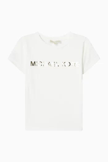 Metallic Logo T-shirt in Cotton