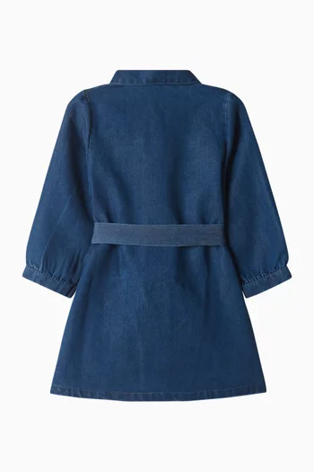 فستان بحزام دينم