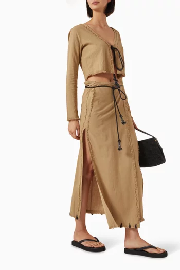 Cheejche Maxi Skirt in Artisanal Cotton