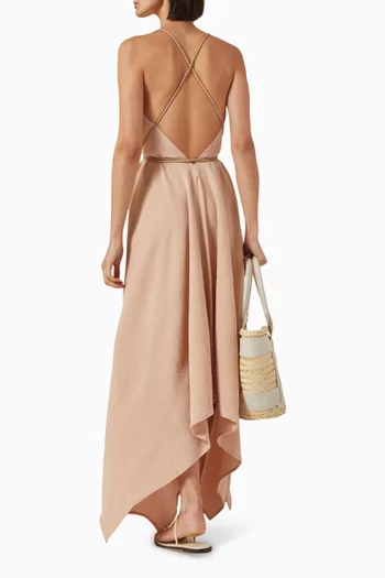 Yatzil Maxi Dress in Artisanal Cotton
