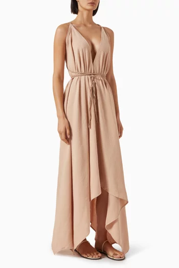 Yatzil Maxi Dress in Artisanal Cotton
