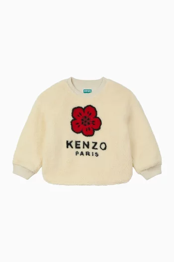 Boke Flower Sweatshirt in Teddy-fleece