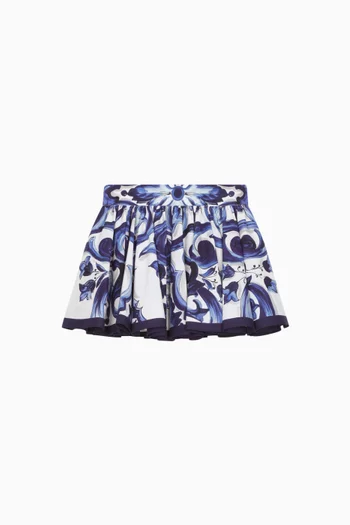Majolica-print Skirt in Cotton
