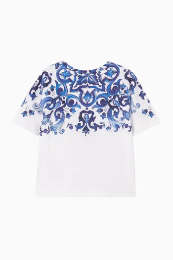 Majolica-print T-shirt in Cotton