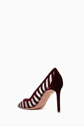 Nude 85 Pumps in Mesh & Suede