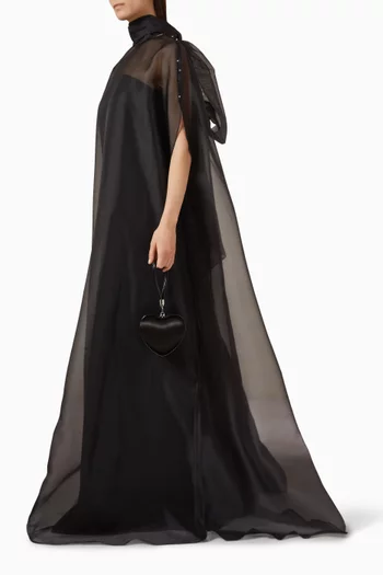 Zehra Bow Cape Dress