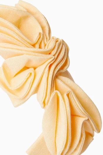 Sweet Pea Floral-applique Headband in Satin