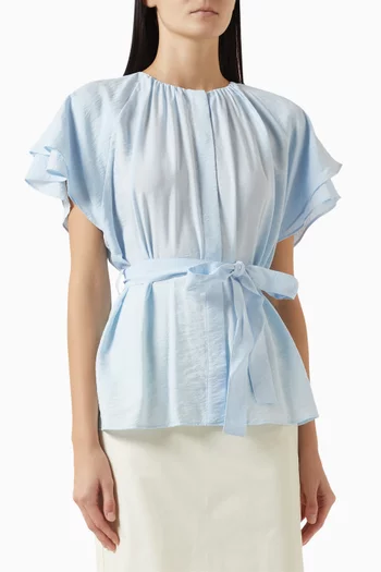 Layered Belted Blouse in ECOVERO™ Viscose Blend