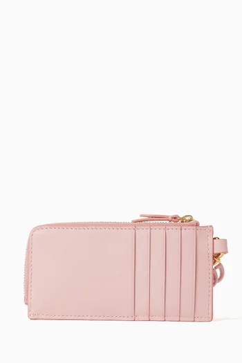 Logo-embossed Card Case in Leather