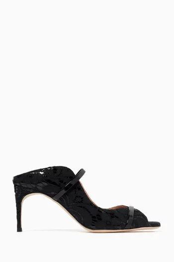 Noah 70 Mule Sandals in Lace & Leather