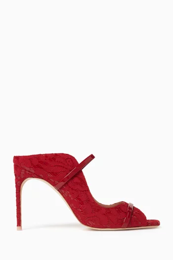 Noah 90 Mule Sandals in Lace & Leather