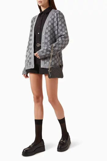 Mini GG Shoulder Bag in Quilted Leather