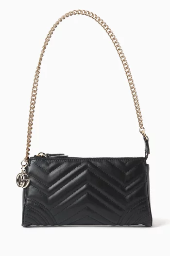 Mini GG Shoulder Bag in Quilted Leather