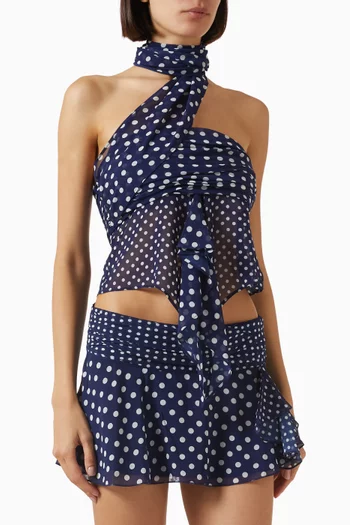 بلوزة بتصميم ملفوف شيفون