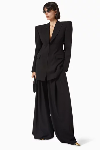 Wide-leg Loose Pants in Suit Wool