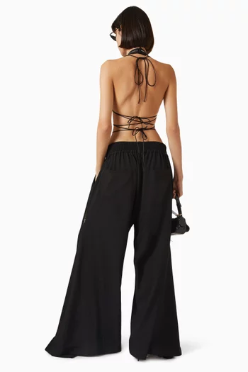 Zipper Bra Top in Crepe